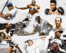 African American Sports Legends  Oil Painting Mousepad Computer Mouse Pad  7 x 9 picture