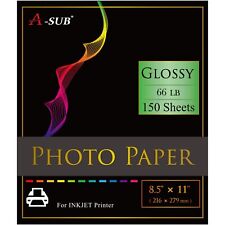 150 Sh A-SUB Photo Paper 8.5x11 Glossy 66lb Professional Inkjet Photo Paper 250g picture