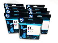 Lot of 9x HP 88 (C9382A) Cyan/Magenta Ink Print-Head New/Sealed 2015-2016 Dates picture
