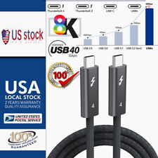 Thunderbolt 4 3 USB-C 4.0 Cable Charger Data 40Gbps PD 240W 8K Video Cord 3.3FT picture