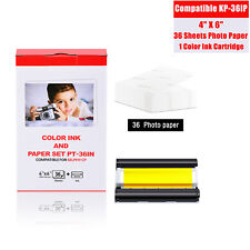 Fits Canon Selphy CP-760 CP770 Color Ink 36 Sheets 4x6in Photo Paper KP-36IP Set picture