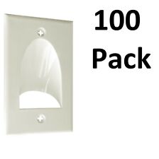 1-Gang Recessed Wall Plate Low Voltage Cable Pass Through-White Lot of 100 Pcs picture