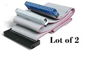 Lot of 2 HDD CD DVD-ROM DRIVE 3-Connector Parallel 40 Pin ATA PATA IDE cable picture