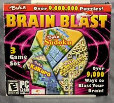 Brain Blast Buku - 3 Games Sudoku, Kakuro, & Mahjongg. PC CD ROM Sealed Windows picture