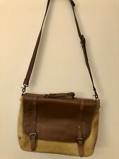 Men’s Vintage Retro Messenger Bag  Genuine Leather With Shoulder Strap~ handle picture