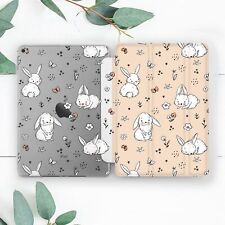 Cute Rabbit Flowers Floral Bunny Case For iPad 10.2 Pro 12.9 11 9.7 Air 4 5 Mini picture