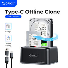 ORICO Dual Bay Hard Drive Docking Station USB C 3.2 Gen 2 for 2.5/3.5'' HDD SSD picture