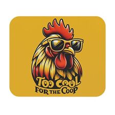 Add Charm to Your Workspace Too Cool for the Coop Rooster Mouse Pad Rectangle picture