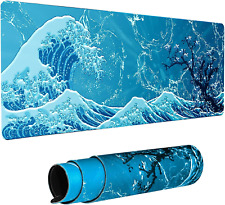 Japanese Sea Wave Extended Big Mouse Pad Large,XL Gaming Mouse Pad Desk Pad,31.5 picture