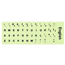 English Keyboard Stickers Glow in the Dark, Keyboard Cover, Black picture