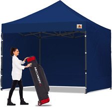 ABCCANOPY Heavy Duty Ez Popup Canopy Tent with Sidewalls 10x10, navy blue  picture