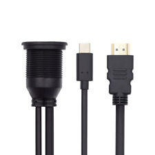 Waterproof Type-C USB-C USB 3.1 Panel Flush Mount Extension Cable HDMI for Car picture