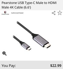 Pearstone USB Type-C to HDMI Cable 6.6ft picture