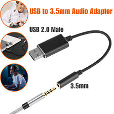 USB to 3.5mm Aux Headphone Jack Cable Audio Adapter For PC PS4 Laptop MacBook picture