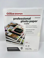 New Unopened Box-Office Depot Professional Matte Dbl. Sided Photo Paper-50 Shets picture