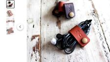 earbud holder, leather cable holder, cable cord keeper picture