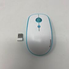 SADES V2020 2.4Ghz Wireless Mouse w/ Receiver Turquoise and White picture