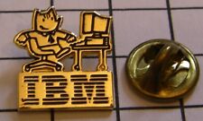 IBM COMPUTER OLYMPICS BARCELONA 92 COBI MASCOT golden tone vintage PIN BADGE picture