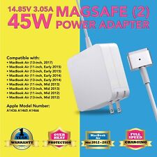 New 45W MagSaf 2 T-Tip AC Power Adapter Charger For MacBook Air 11''13
