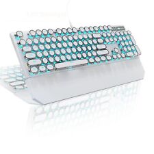 MageGee Typewriter Mechanical Gaming Keyboard, Retro Punk Round Keycap LED Backl picture