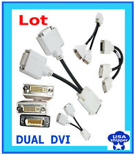 Lot of 2 DMS-59 to 2x DVI Female Adapter. Like pictures. DELL or HP pulls. picture