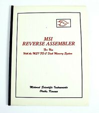 Vtg Computer Bklt MSI Reverse Assembler For Use w/ MSI FD-8 Disk Memory System picture