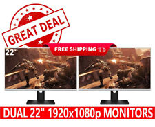 LOT 2 DUAL DNS 22'' inch 1920x1080 White LCD Monitor Grade A with Stand picture