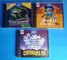 3 x Microsoft Home Multimedia CD Explorapedia Music Central Cinemania for Win95 picture