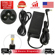 Netbook AC Power Supply Adapter DC 12 Volt 5 Amp (12V 5A) LCD Monitor Laptop us picture