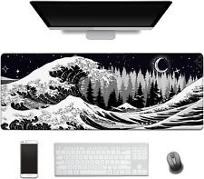 Japanese Sea Wave Mouse Pad, Large Gaming Mousepad for Desk Keyboard and Mouse W picture