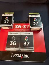 3 Lexmark Ink Cartridge 37 Color and 1 Lexmark Ink Cartridge 36 Black picture