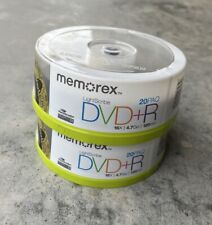 2 x Memorex - 20-Pack 16x LightScribe DVD+R Disc Spindle Model Brand New Sealed picture