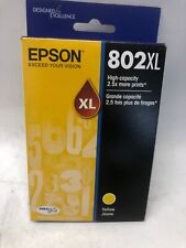 Genuine OEM Epson 802XL High Capacity Yellow Ink Durabrite T802XL420-S 12/2025 picture