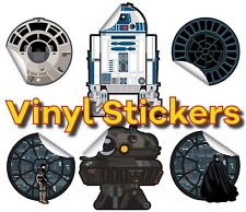 Star Wars themed Vinyl Sticker options in 3- & 5-inch size Luke Vader R2 Falcon picture