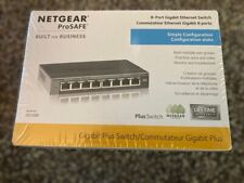 NETGEAR GS108EV3 8 port Gigabit Ethernet Smart Managed Plus Switch NEW SEALED picture