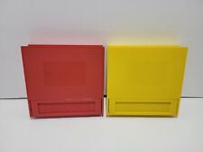 Vintage Set of 2 Red Yellow 5.25