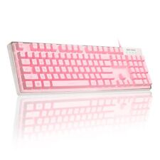 Gaming Keyboard, 7 Solid Colors Backlit Wired Gaming Keyboard with Clear Housing picture