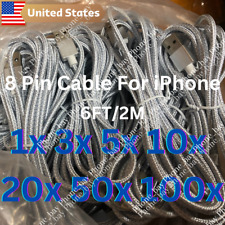 Fast Charger Cable Heavy Duty 6FT For iPhone 8 XR 11 12 13 14 Charging Cord Lot picture