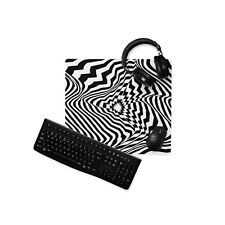 Large Black & White Trippy Gaming mouse pad picture