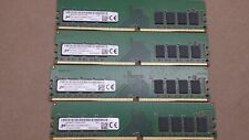 LOT OF 4 MICRON 8GB (4X8GB) DDR4 DESKTOP RAM MEMORY (MM179) picture