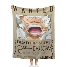 Anime One Piece Monkey D. Luffy Throw Blanket Soft Facecloth Blanket Bed 40x50