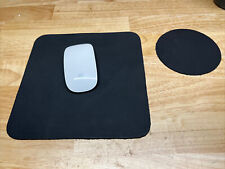 Leather Nomads Genuine Leather Black Mouse Pad 9 x 9 Inches New picture
