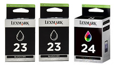 New Genuine Lexmark (2)23 24 Black Color 3PK Ink Cartridges X Series X4550 picture