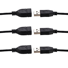 3x 3ft USB 2.0 Extension Cable Type A Male to A Female Extender HIGH SPEED Black picture
