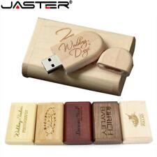 USB Flash Drive 128gb Memory Stick 2.0 Wooden Free Logo Personal Customized Gift picture