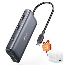 Anker 8-in-1 USB-C Hub Dock Dual 4K HDMI Ethernet 100W PD Adapter SD Card Reader picture