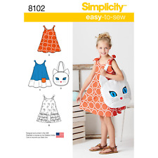 Simplicity Sewing Pattern 8102 Child's Easy-to-Sew Sundress and Kitty Tote picture