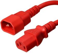 15 PACK LOT 6ft IEC C14 - C13 Red Power Cord 14AWG 15A/1875W 100-250V 2M picture