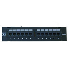 1 - Cat5E 12 Port Patch Panel- ValueLine -Ethernet Cat-5e Wall Mount- USA Seller picture