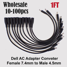 LOT DC/AC Power Charger Converter Adapter Cable 7.4mm To 4.5mm for Dell 1FT picture